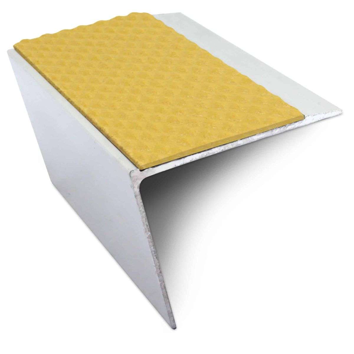 NSL26 Tredsafe Aluminium Non Slip Stair Nosing Edge Trim 67 x 55mm DDA Compliant with PVC Insert Rakeback