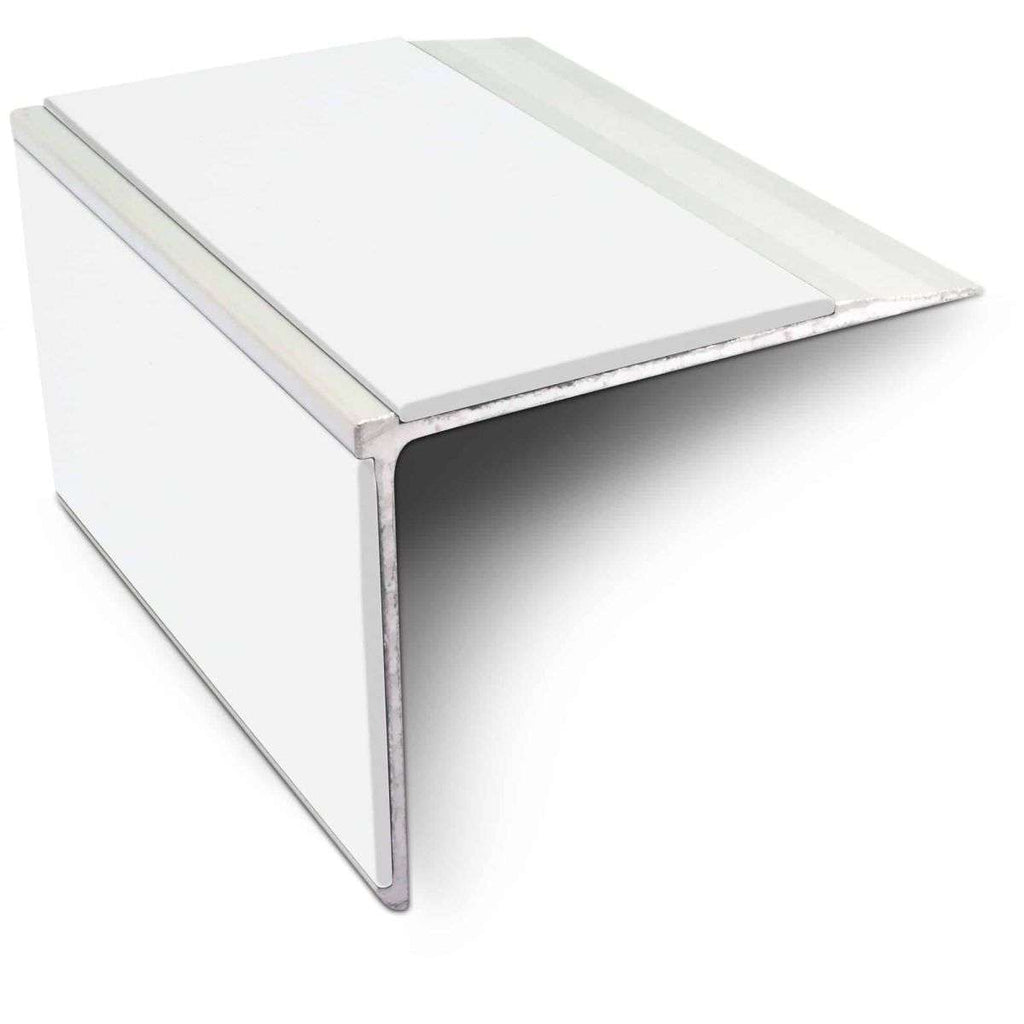 NSL27 Aluminium Non Slip Stair Nosing Edge Trim 75 x 58mm DDA Compliant with PVC Insert