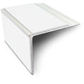 NSL27 Aluminium Non Slip Stair Nosing Edge Trim 75 x 58mm DDA Compliant with PVC Insert