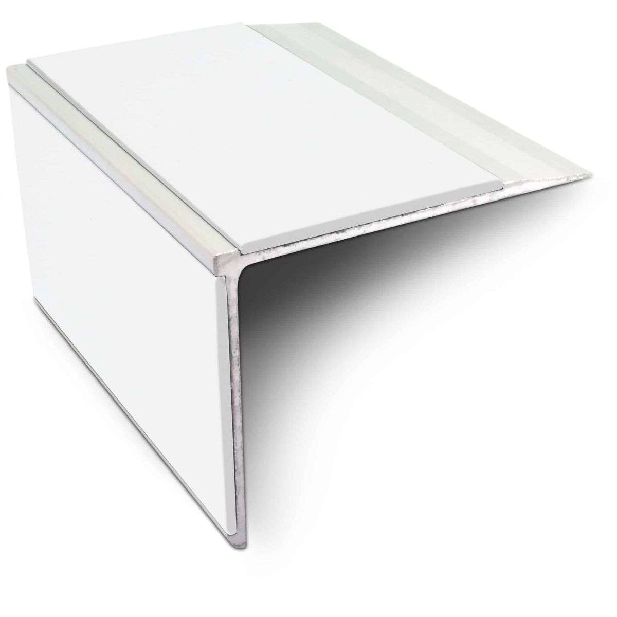 NSL27 Aluminium Non Slip Stair Nosing Edge Trim 75 x 58mm DDA Compliant with PVC Insert