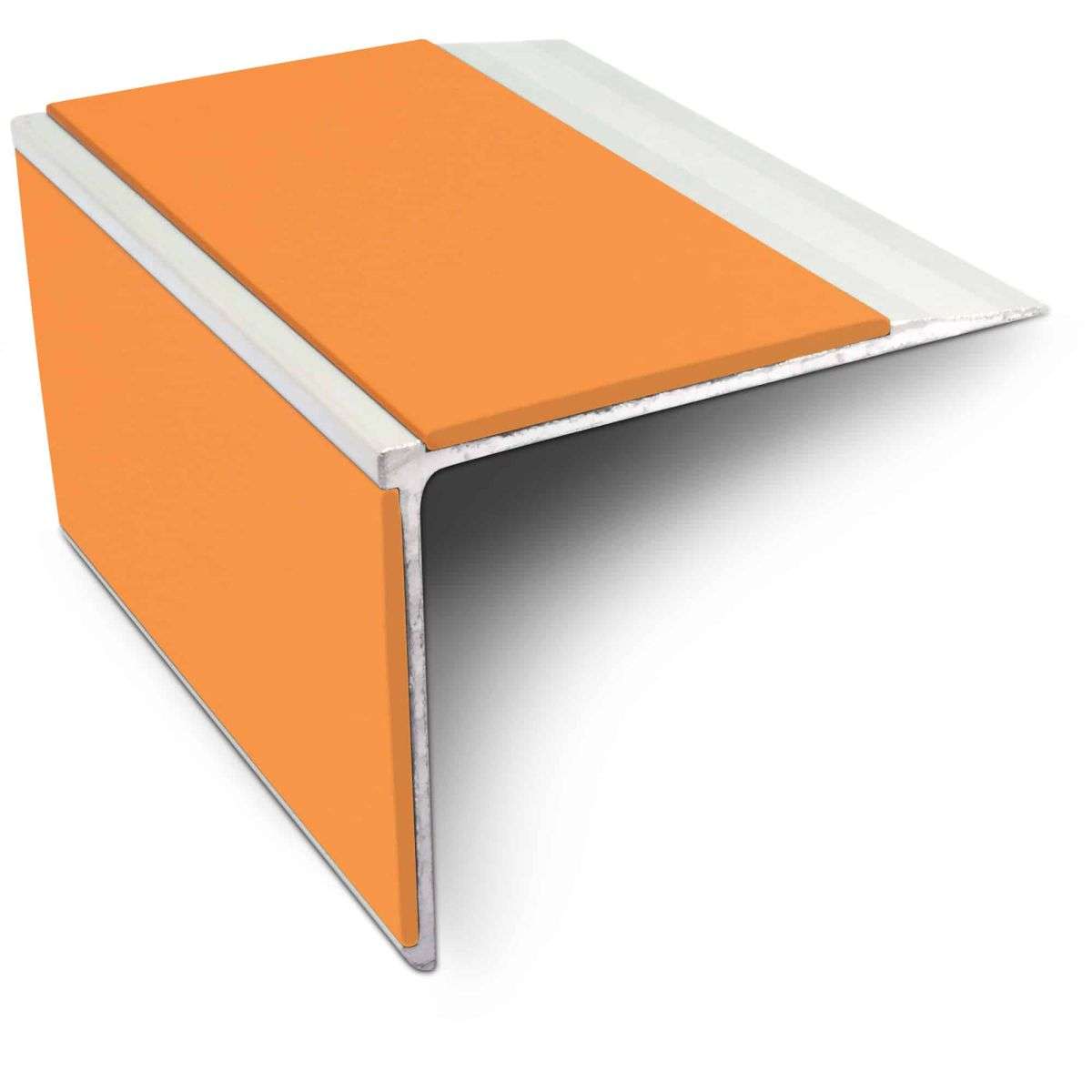 NSL27 Aluminium Non Slip Stair Nosing Edge Trim 75 x 58mm DDA Compliant with PVC Insert