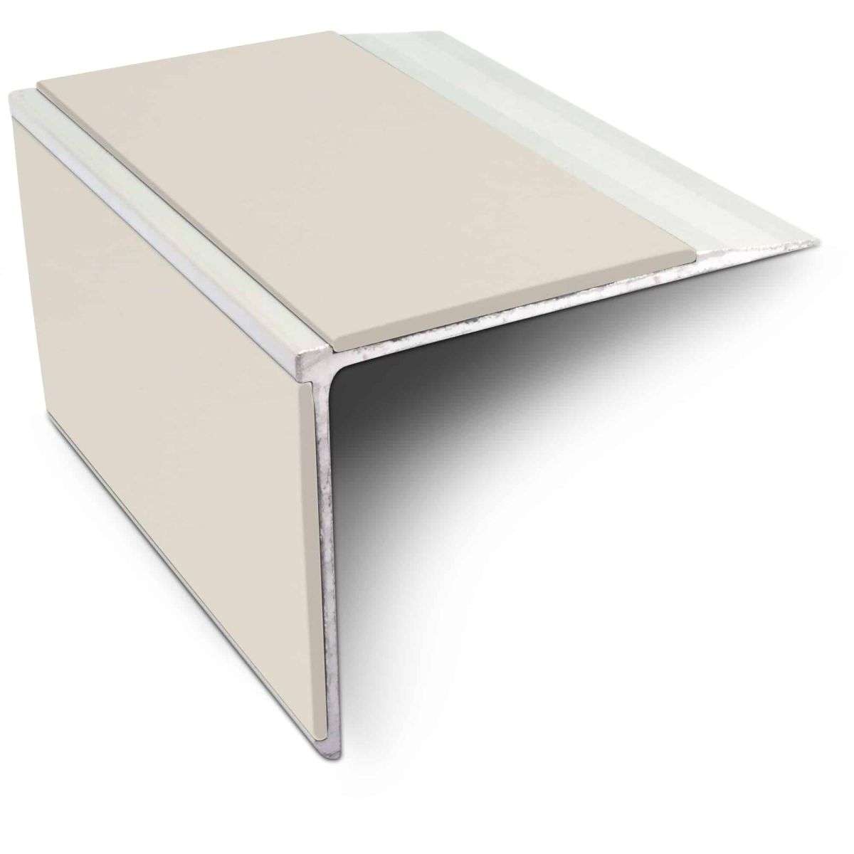 NSL27 Aluminium Non Slip Stair Nosing Edge Trim 75 x 58mm DDA Compliant with PVC Insert