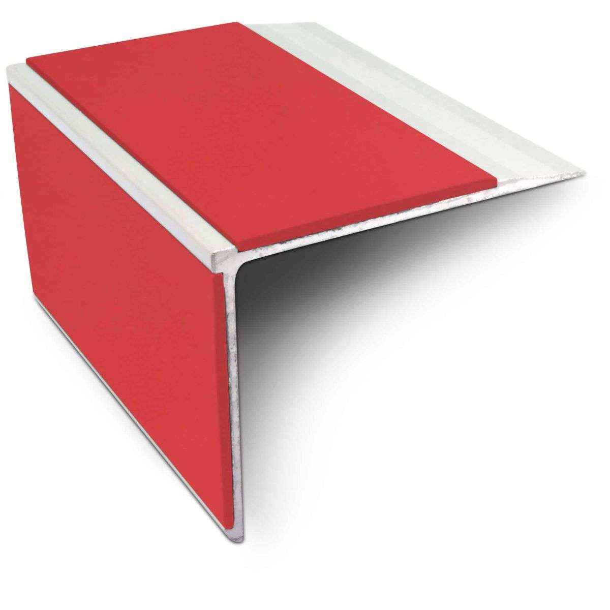 NSL27 Aluminium Non Slip Stair Nosing Edge Trim 75 x 58mm DDA Compliant with PVC Insert