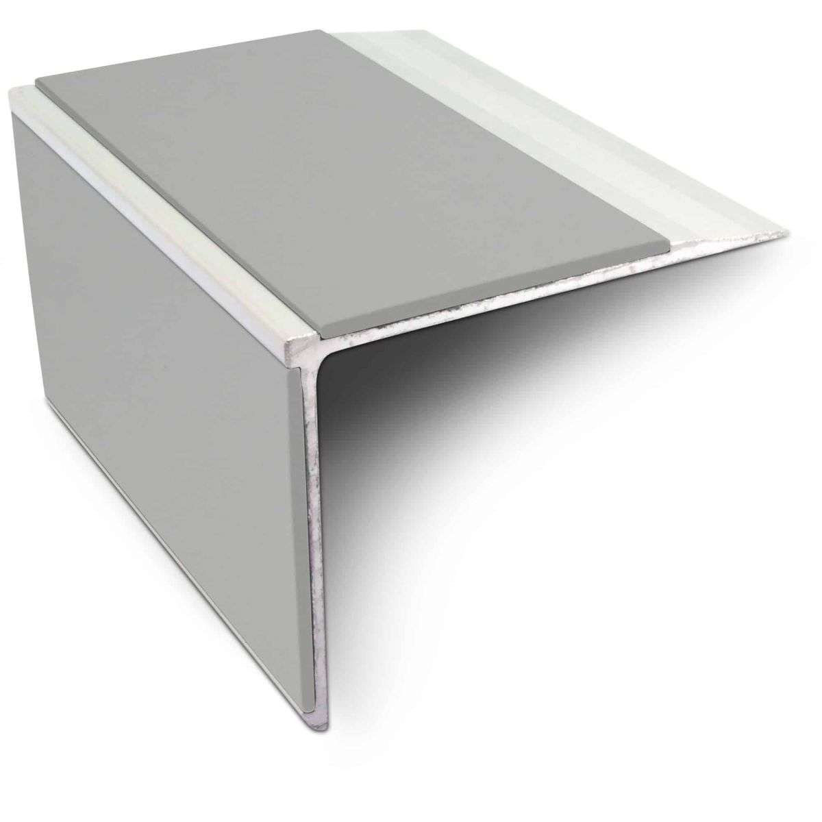 NSL27 Aluminium Non Slip Stair Nosing Edge Trim 75 x 58mm DDA Compliant with PVC Insert