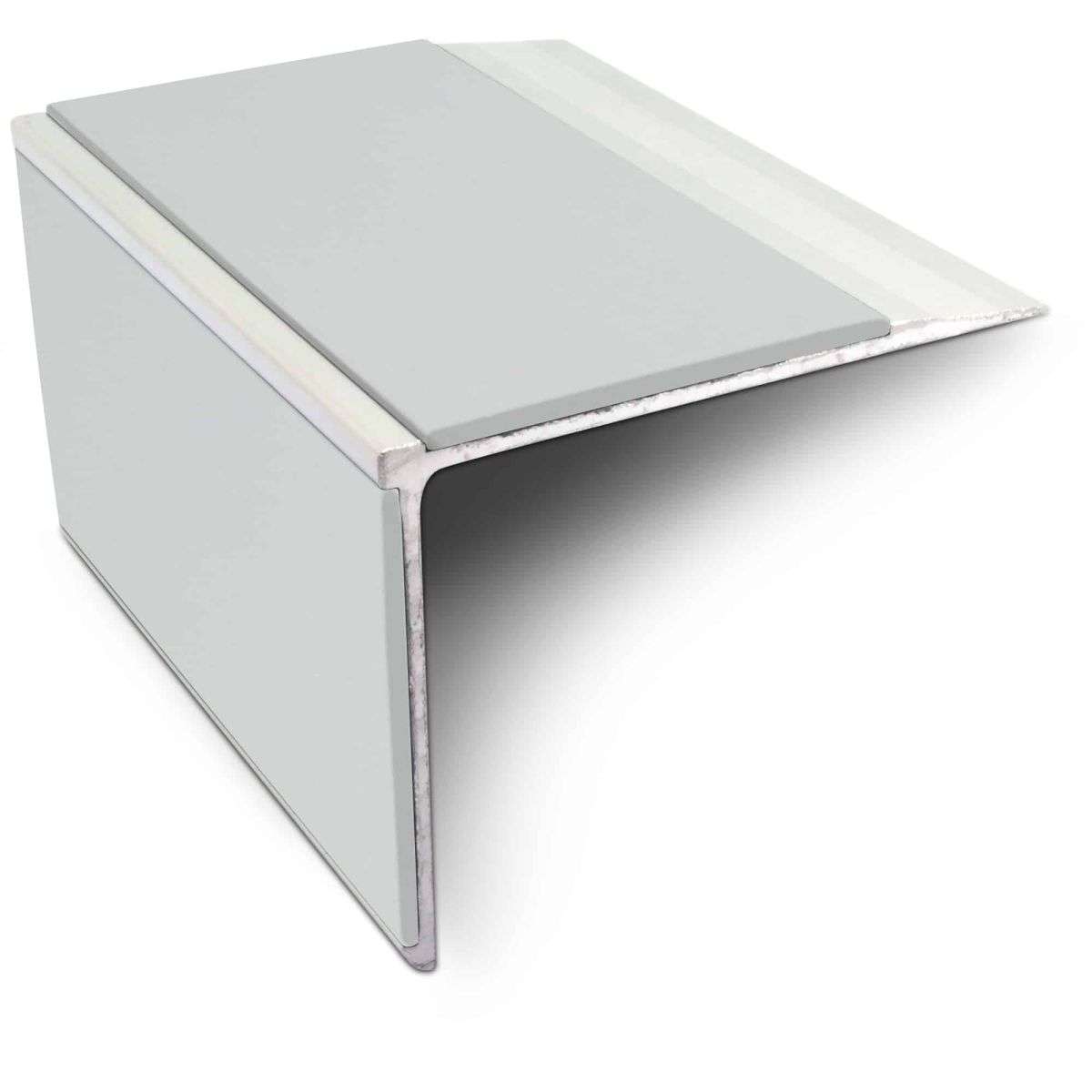 NSL27 Aluminium Non Slip Stair Nosing Edge Trim 75 x 58mm DDA Compliant with PVC Insert