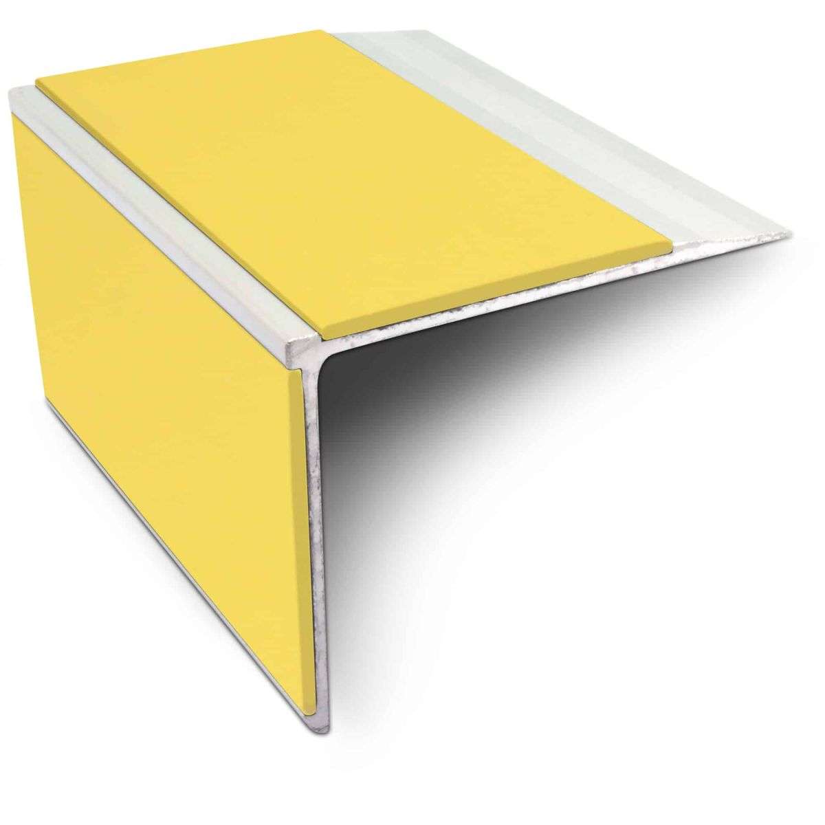 NSL27 Aluminium Non Slip Stair Nosing Edge Trim 75 x 58mm DDA Compliant with PVC Insert