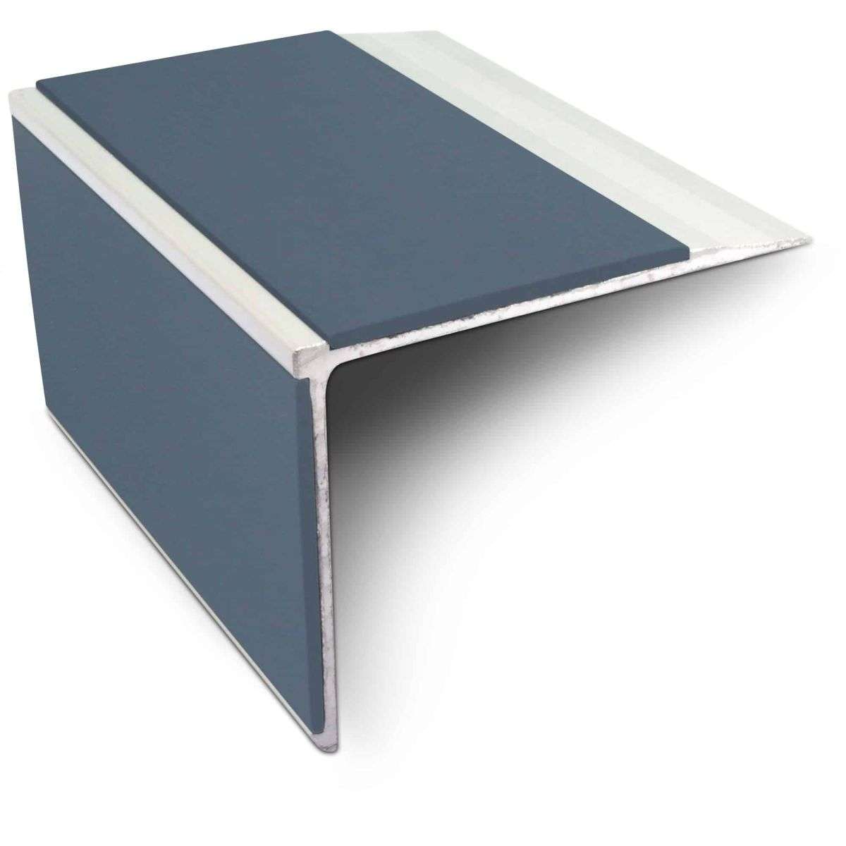 NSL27 Aluminium Non Slip Stair Nosing Edge Trim 75 x 58mm DDA Compliant with PVC Insert