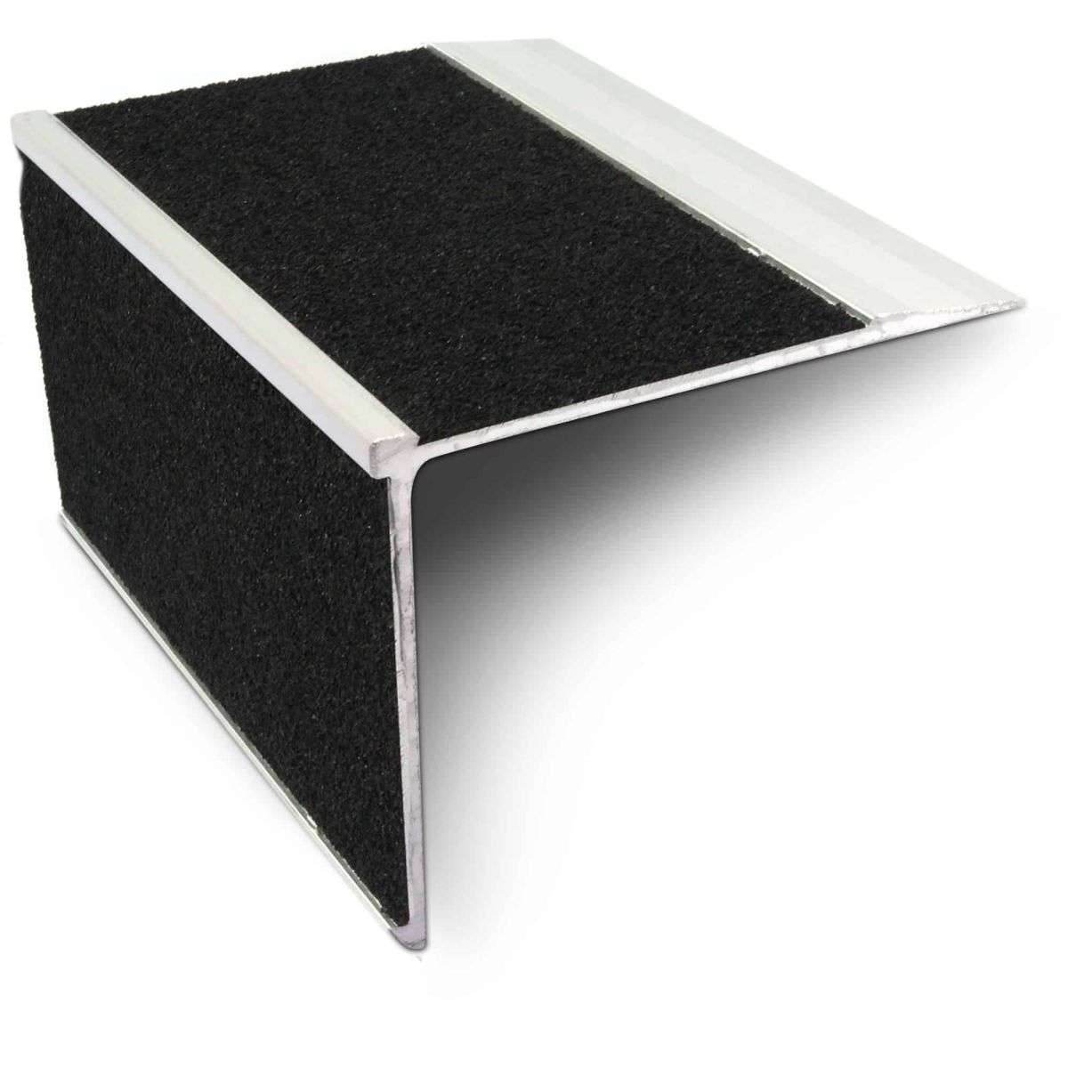 ASL27 75x58mm Tredsafe DDA Compliant Aluminium Non Slip Stair Nosing - Straight With Pvc Insert
