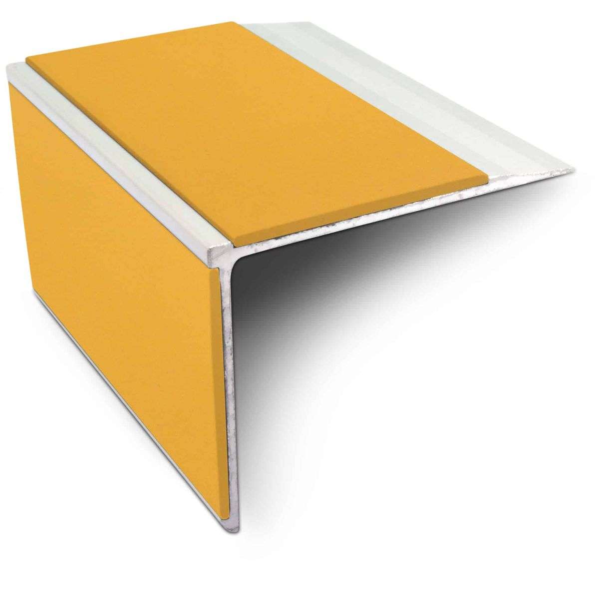 NSL27 Aluminium Non Slip Stair Nosing Edge Trim 75 x 58mm DDA Compliant with PVC Insert