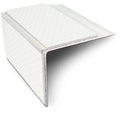 NSL27 Tredsafe Aluminium Non Slip Stair Nosing Edge Trim 75 x 58mm DDA Compliant with PVC Insert