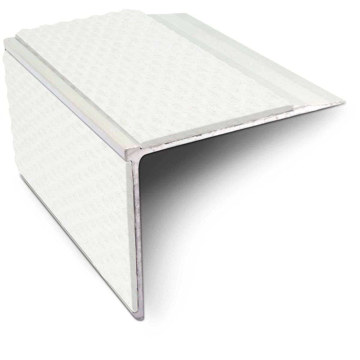 NSL27 Tredsafe Aluminium Non Slip Stair Nosing Edge Trim 75 x 58mm DDA Compliant with PVC Insert