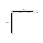 NSL27 Aluminium Non Slip Stair Nosing Edge Trim 75 x 58mm DDA Compliant with PVC Insert