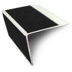 NSL28 Aluminium Non Slip Stair Nosing Edge Trim 75 x 58mm DDA Compliant with PVC Insert Rakeback