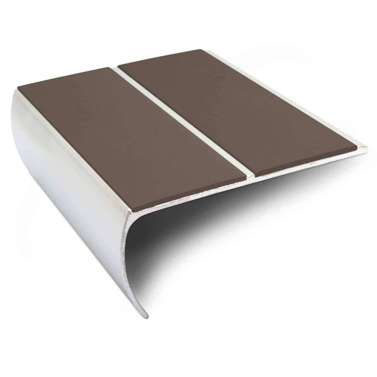 NSL29 Aluminium Non Slip Bullnose Stair Nosing Edge Trim 87 x 40mm with PVC Insert