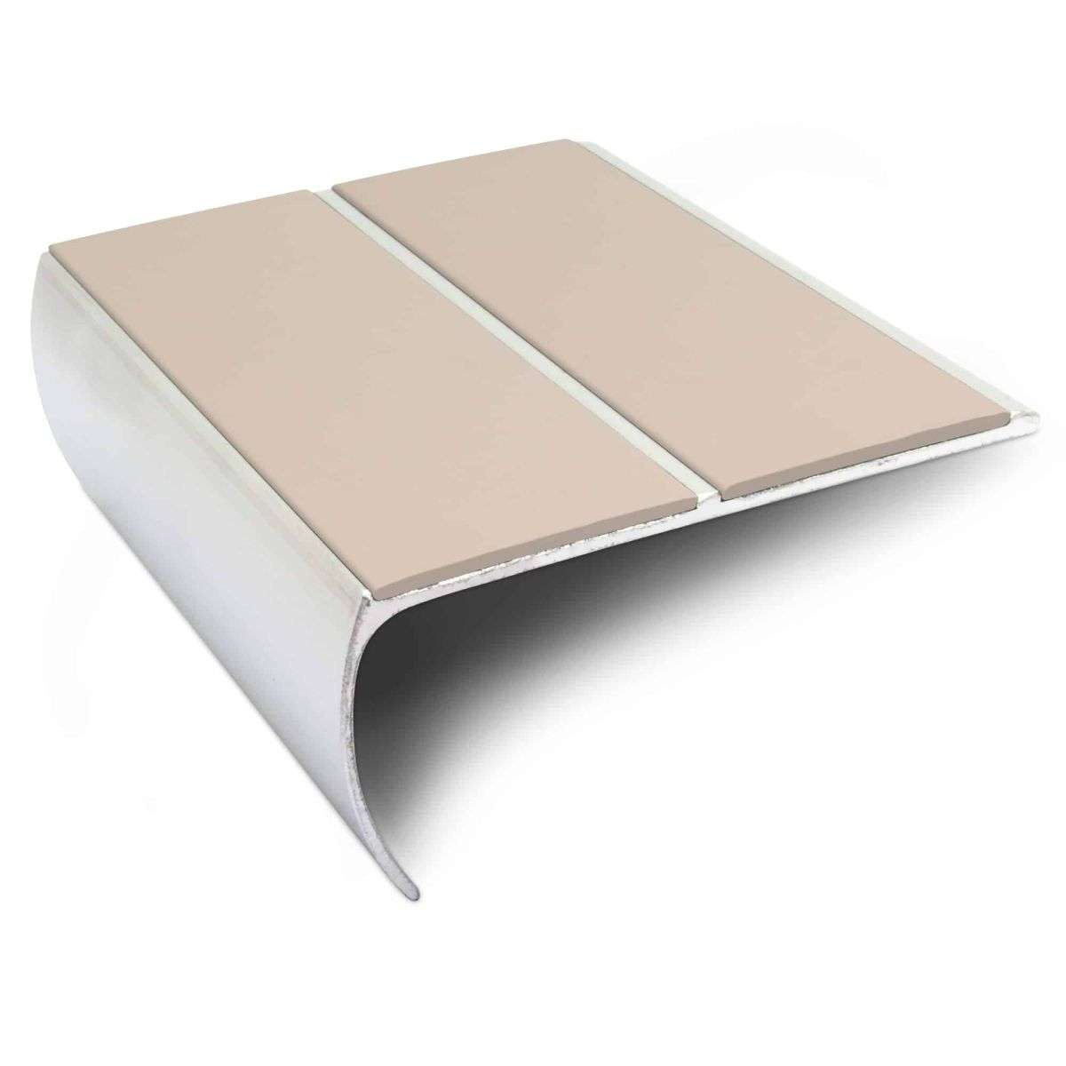 NSL29 Aluminium Non Slip Bullnose Stair Nosing Edge Trim 87 x 40mm with PVC Insert