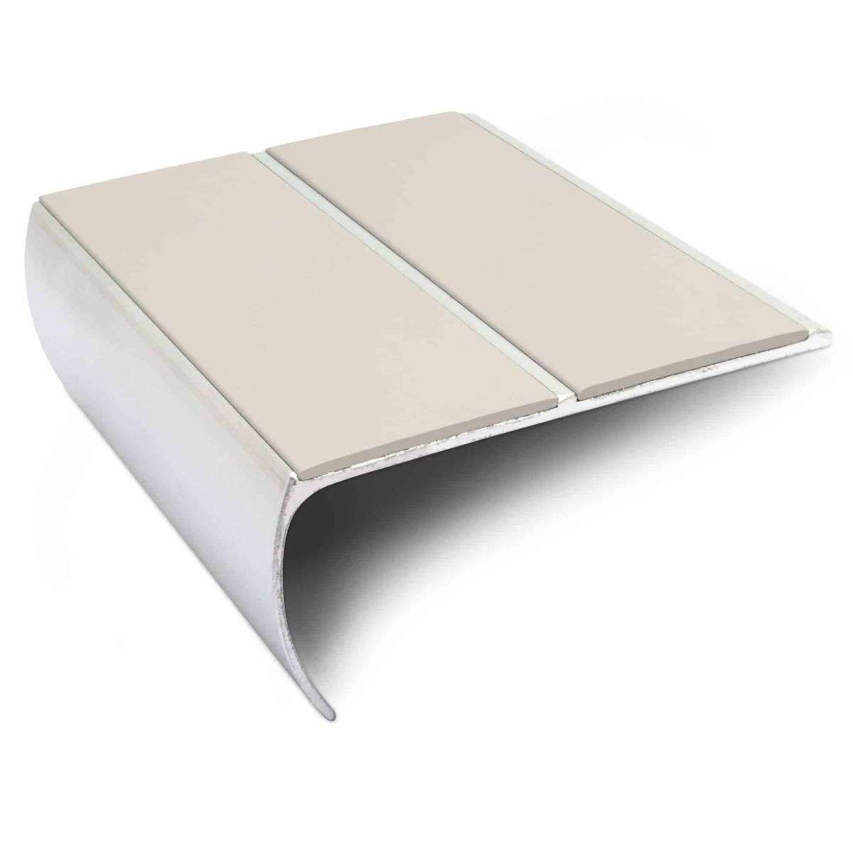 NSL29 Aluminium Non Slip Bullnose Stair Nosing Edge Trim 87 x 40mm with PVC Insert