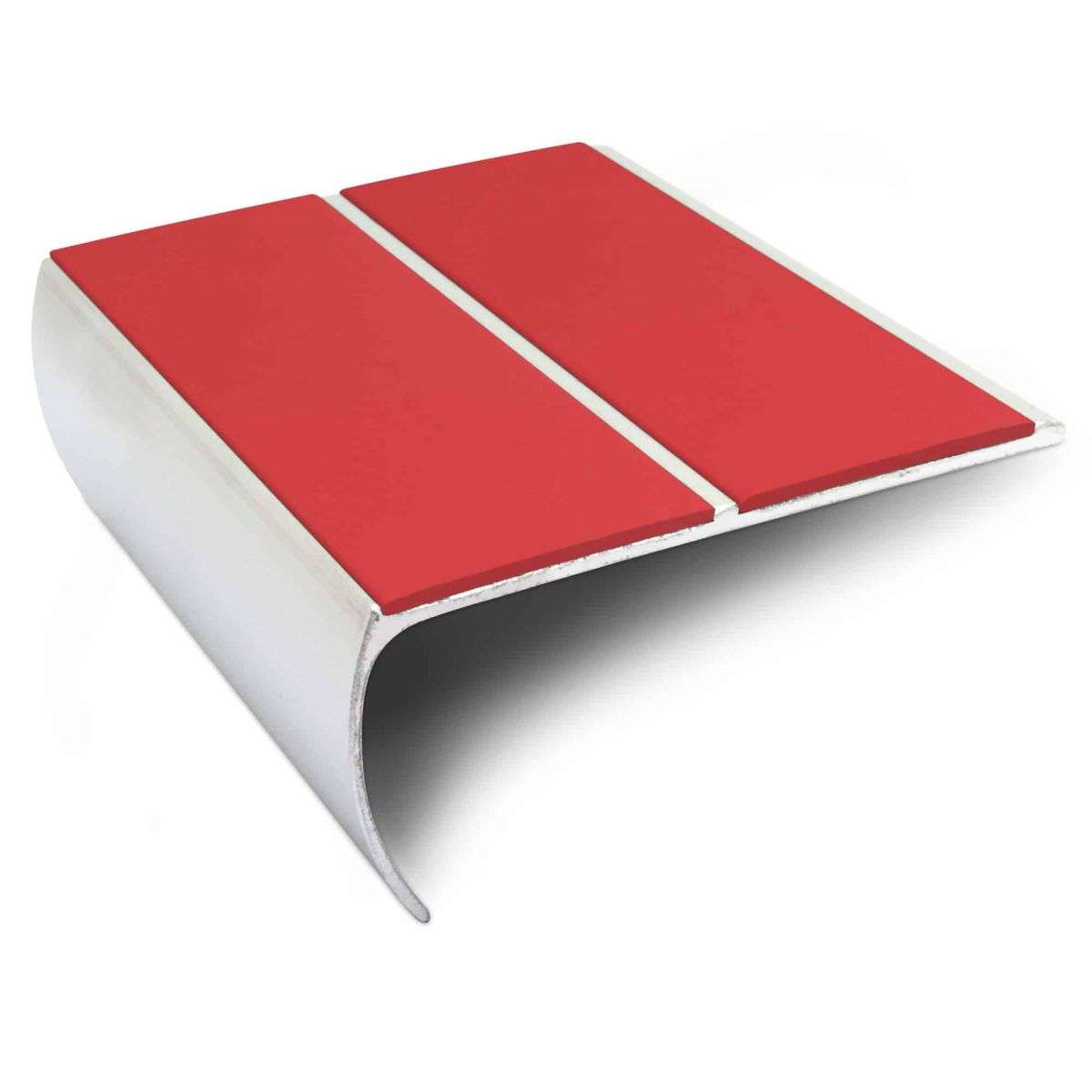 NSL29 Aluminium Non Slip Bullnose Stair Nosing Edge Trim 87 x 40mm with PVC Insert
