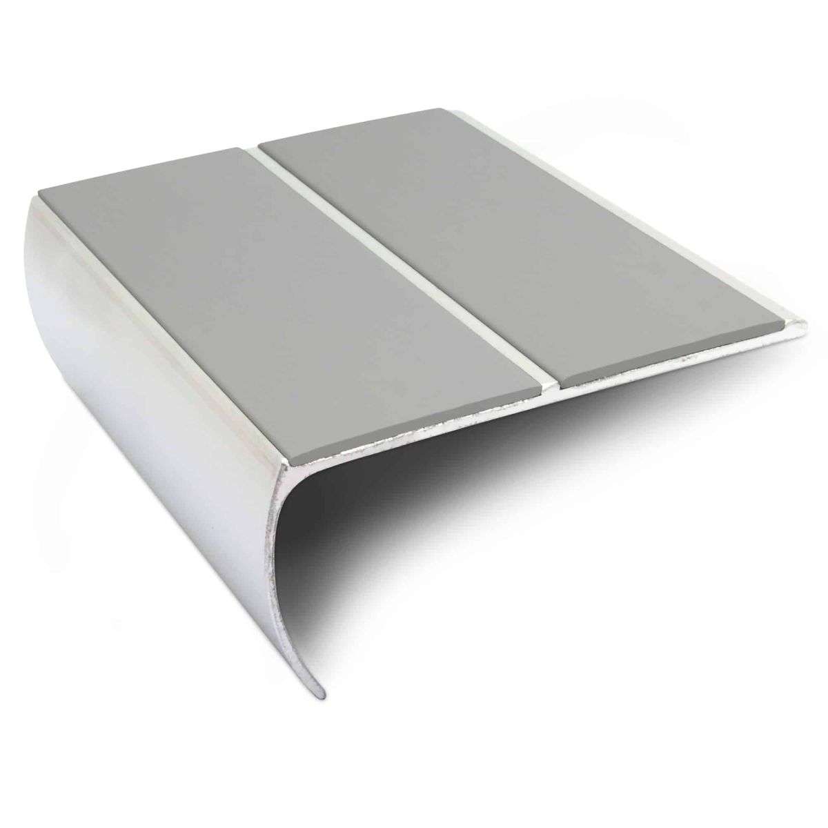 NSL29 Aluminium Non Slip Bullnose Stair Nosing Edge Trim 87 x 40mm with PVC Insert