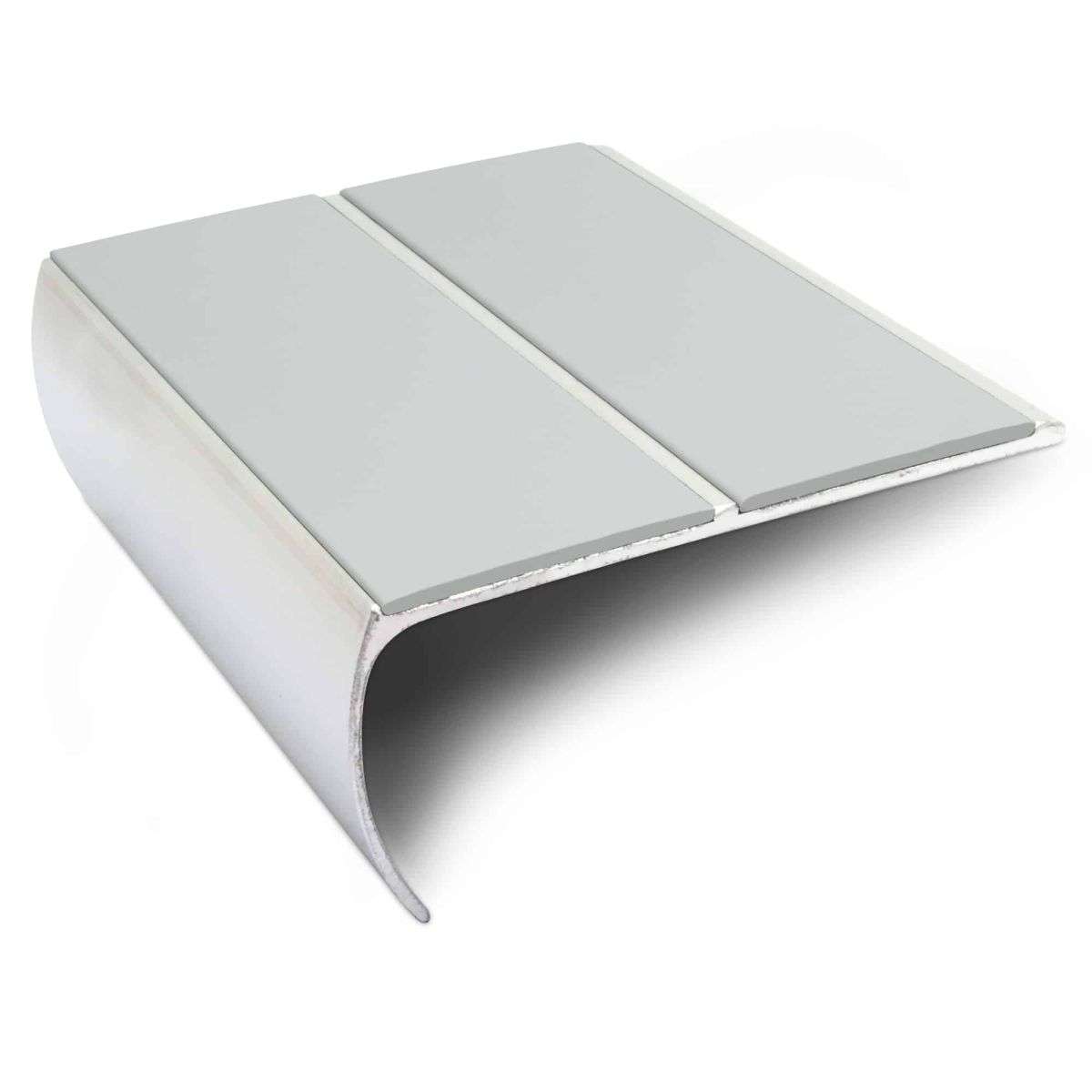 NSL29 Aluminium Non Slip Bullnose Stair Nosing Edge Trim 87 x 40mm with PVC Insert