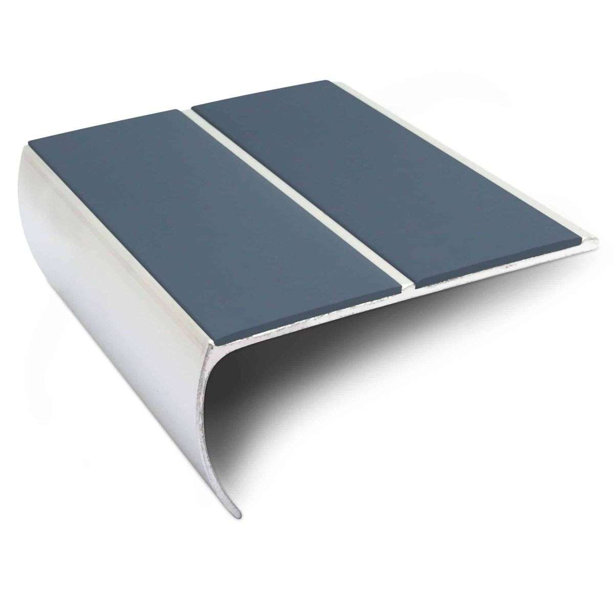 NSL29 Aluminium Non Slip Bullnose Stair Nosing Edge Trim 87 x 40mm with PVC Insert