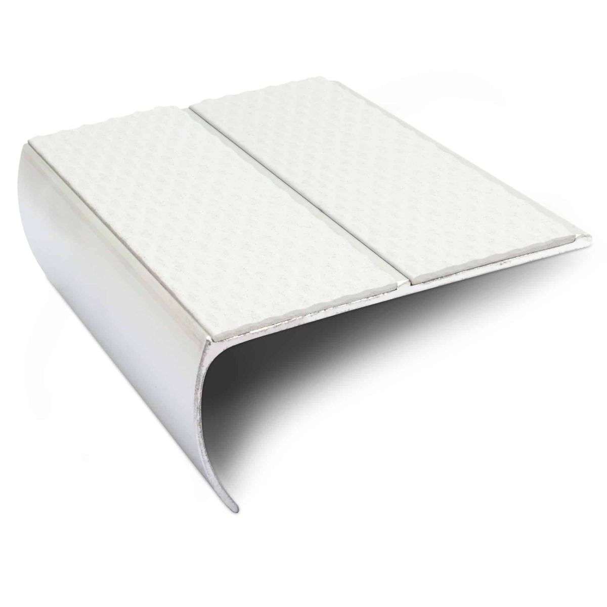 NSL29 Tredsafe Aluminium Non Slip Bullnose Stair Nosing Edge Trim 87 x 40mm with PVC Insert