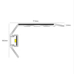 Anti Slip Stair Nosing – Aluminium NSLR50 – Vision Light Out 77.5 x 48.5mm