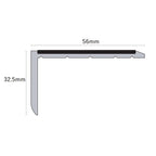 NSP Slimline Hard Nose PVC Non Slip Stair Nosing 56 x 32.5mm