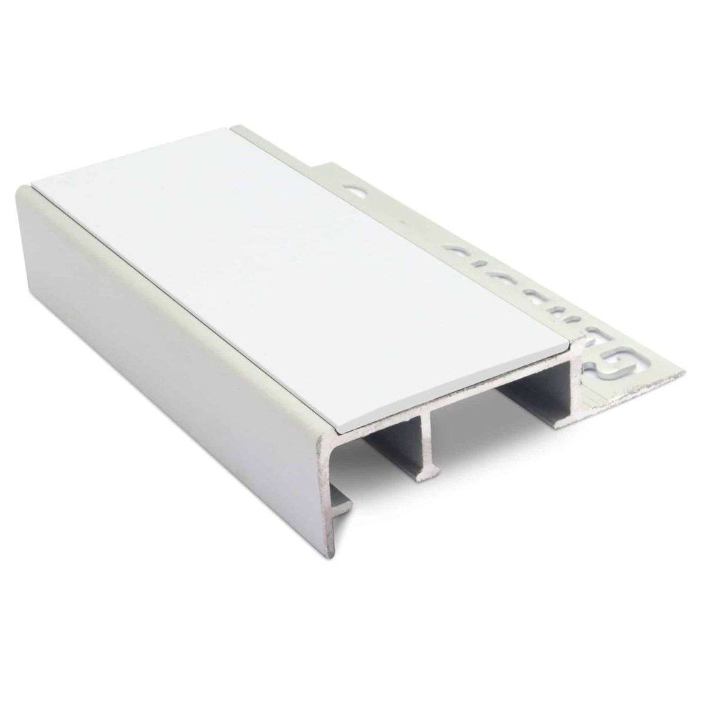 NTS 2.8m Slimline Ceramic Tile-In Non-Slip Aluminium Stair Nosing – PVC Insert