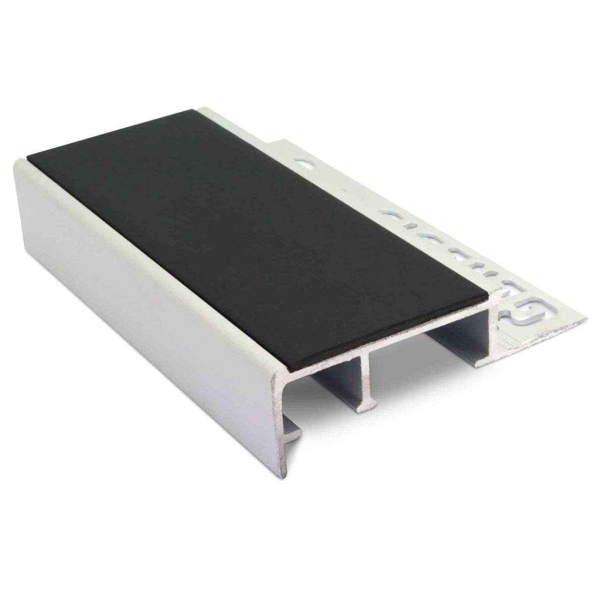 NTS 2.8m Slimline Ceramic Tile-In Non-Slip Aluminium Stair Nosing – PVC Insert