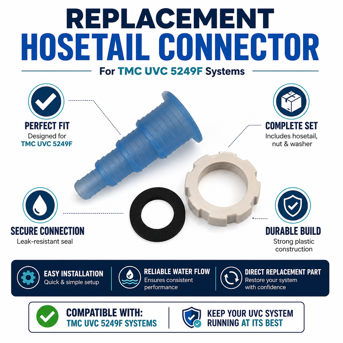 1x Hosetail For TMC Uvc 5249F