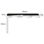 NXFS05 – 62 x 33mm Straight Aluminium Safety Stair Nosing