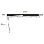 NXFS06 – 62 x 33mm Rakeback Aluminium Safety Stair Nosing