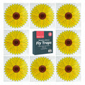 Window Sticker Fly Traps, Sunflower Design for Fruit Flies, Moth, Mosquitoes, Sticky Paper Indoor Catcher for Home Use