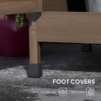 Wooden Potting Bench w/Sink and Water Tap,Storage Cabinet & Drawer Shelves, Dark Brown