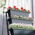5-Tier Raised Garden Bed with 5 Planter Boxes, Grey