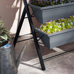 5-Tier Raised Garden Bed with 5 Planter Boxes, Grey