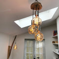 Oak Slice Trio Pendant Light | 3 Drop Kitchen Island & Dining Lighting UK