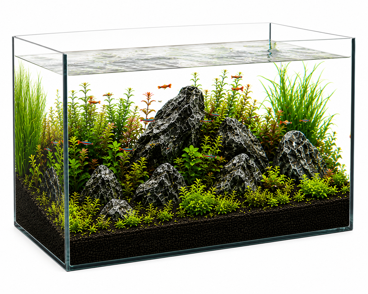 Aquael 25L Glass Aquarium Fish Tank - 41x25x25cm