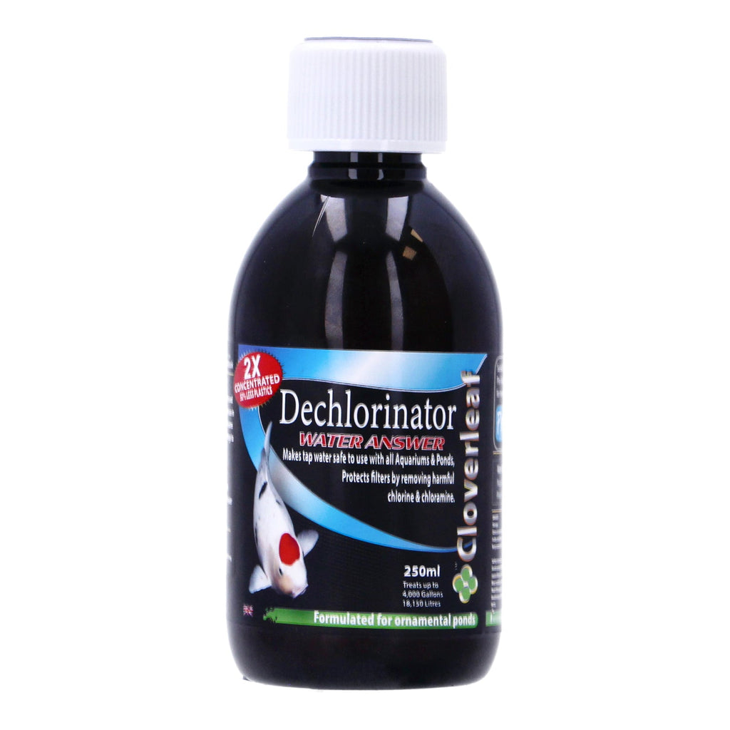 Cloverleaf Dechlorinator Water Answer Pond Treatment Tap Safe 250ml & 500ml