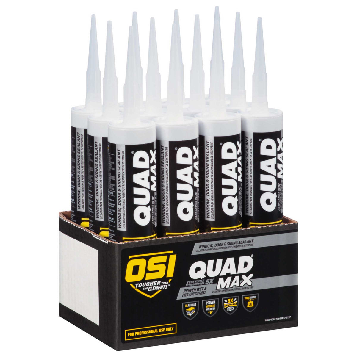 OSI QUAD MAX 001 Paintable Window, Door & Siding SealantFREE CAULK GUN $25Value | IDH# 1868684 | White