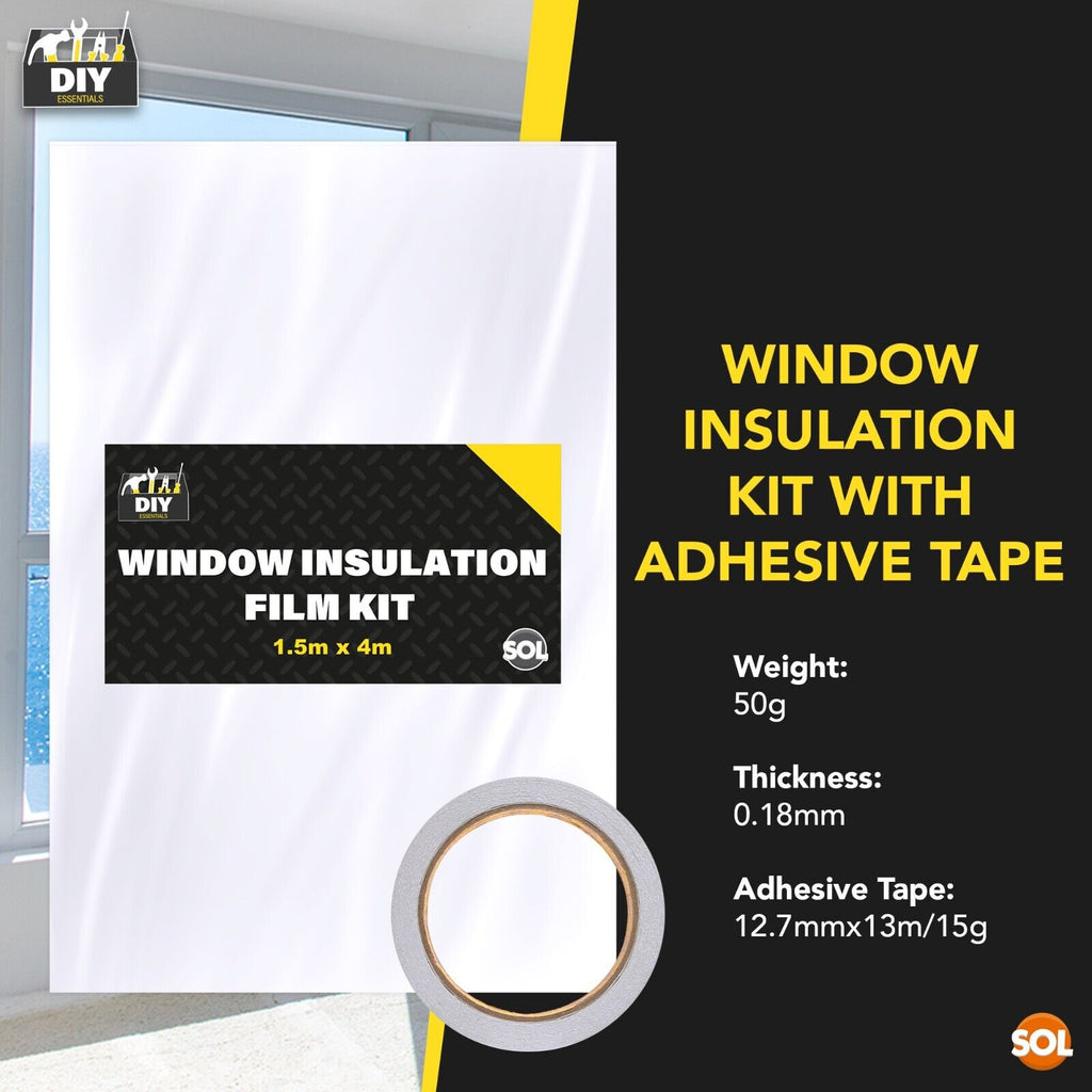 Window Insulation Film Kit 1.5Mx4M | Draught Excluder