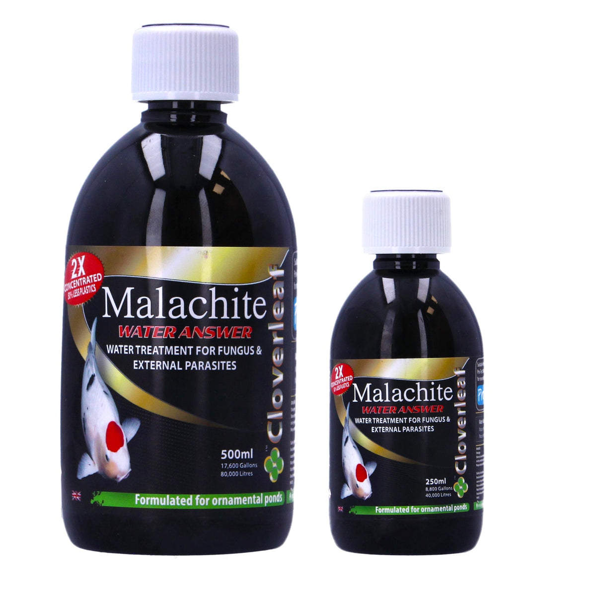 Cloverleaf Malachite Water Answer Double Strength Koi Treatment 250ml & 500ml