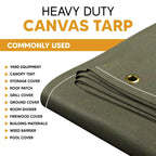 Olive Drab Canvas Tarp 10' x 12'