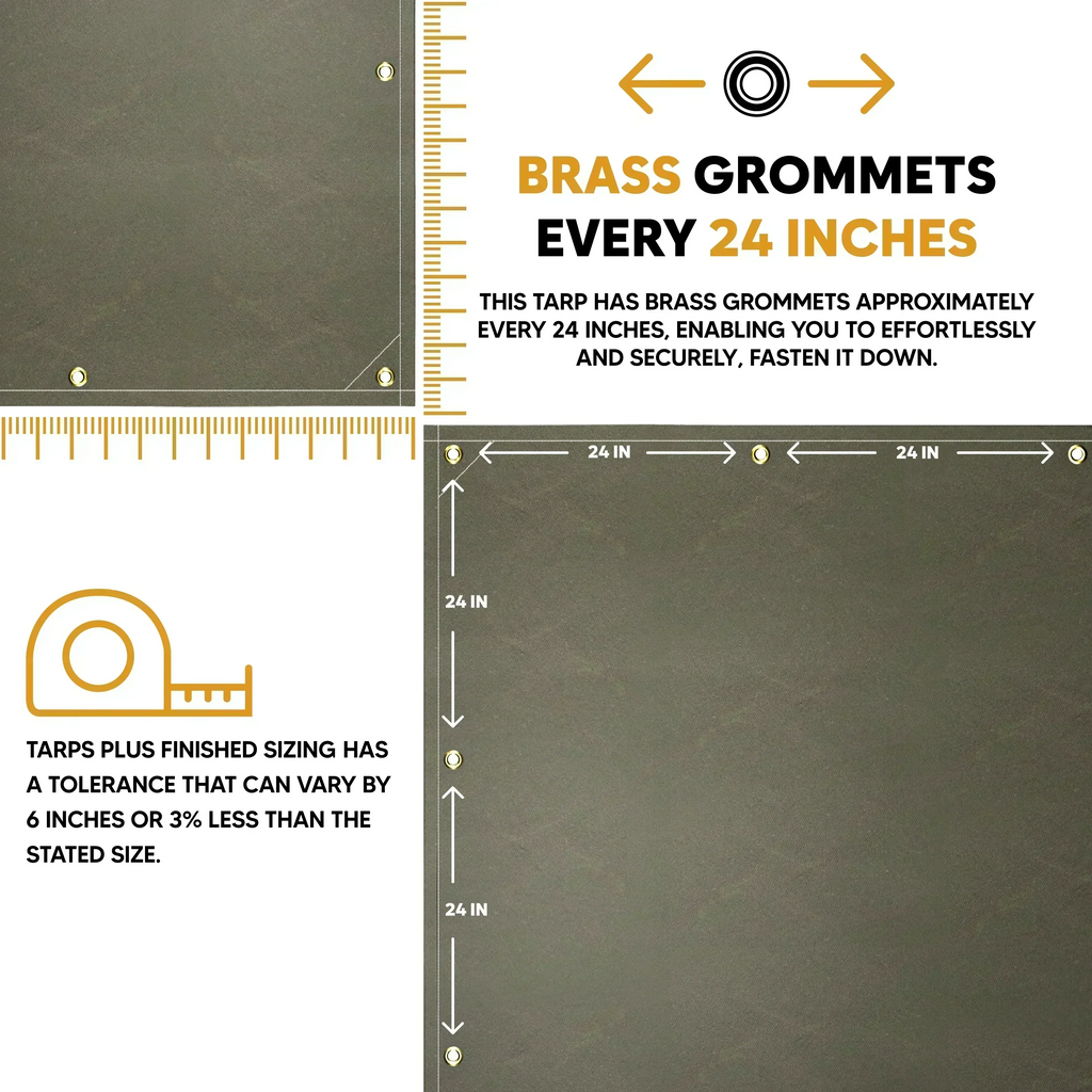 Olive Drab Canvas Tarp 10' x 12'