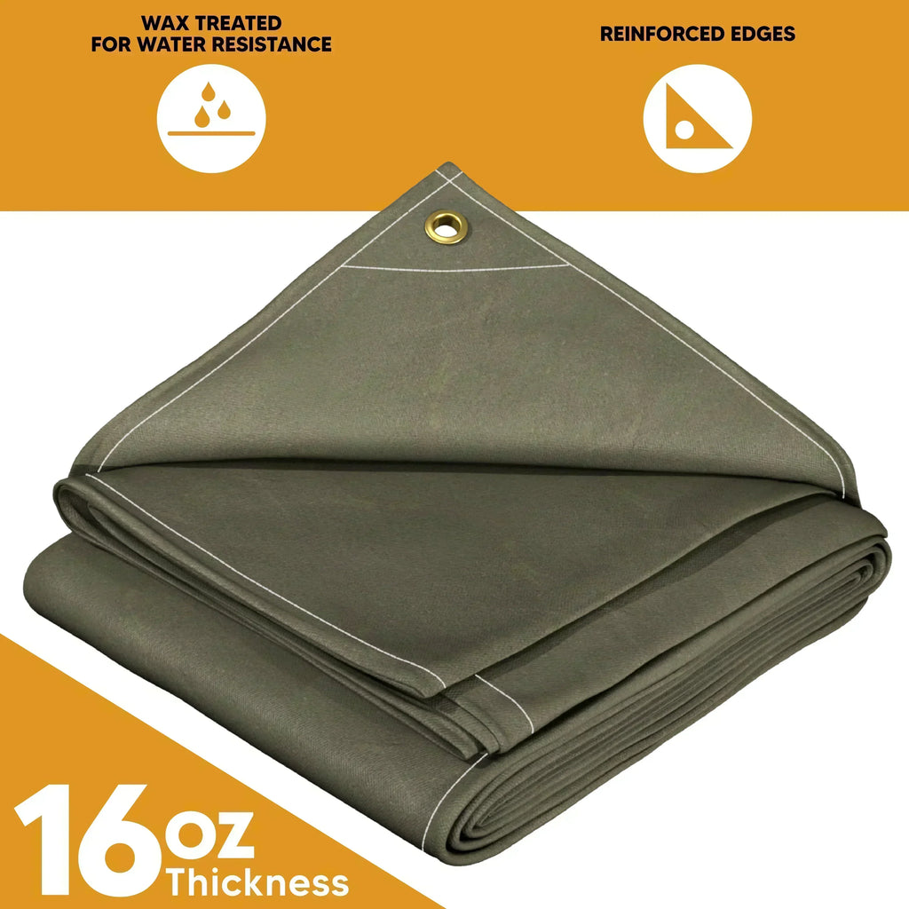 Olive Drab Canvas Tarp 20' x 20'