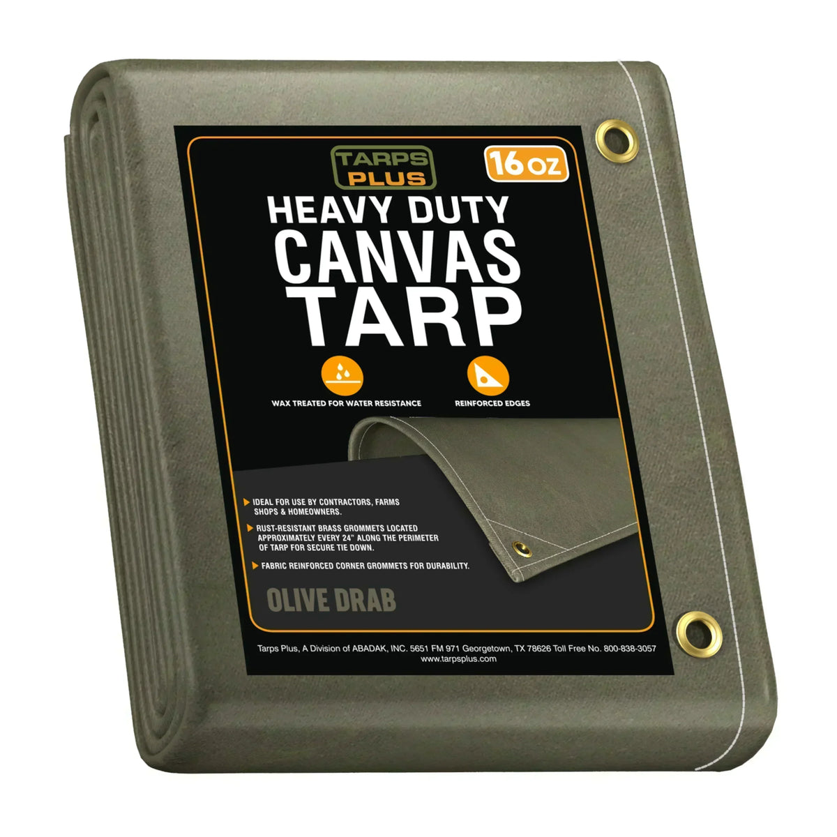 Olive Drab Canvas Tarp 20' x 30'