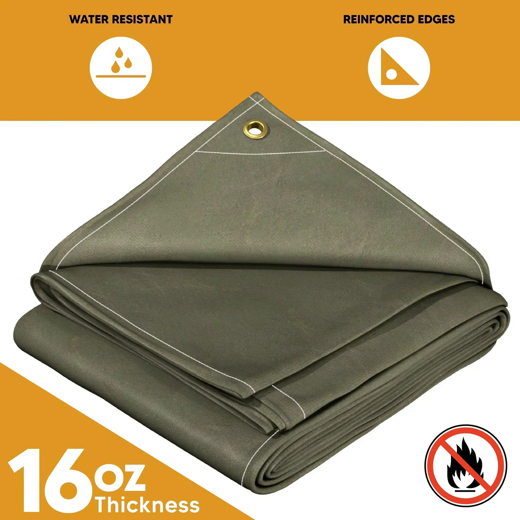 Fire Retardant Canvas Tarp 6' x 10'