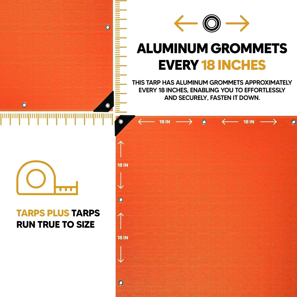 Orange Poly Tarp 10' x 12'