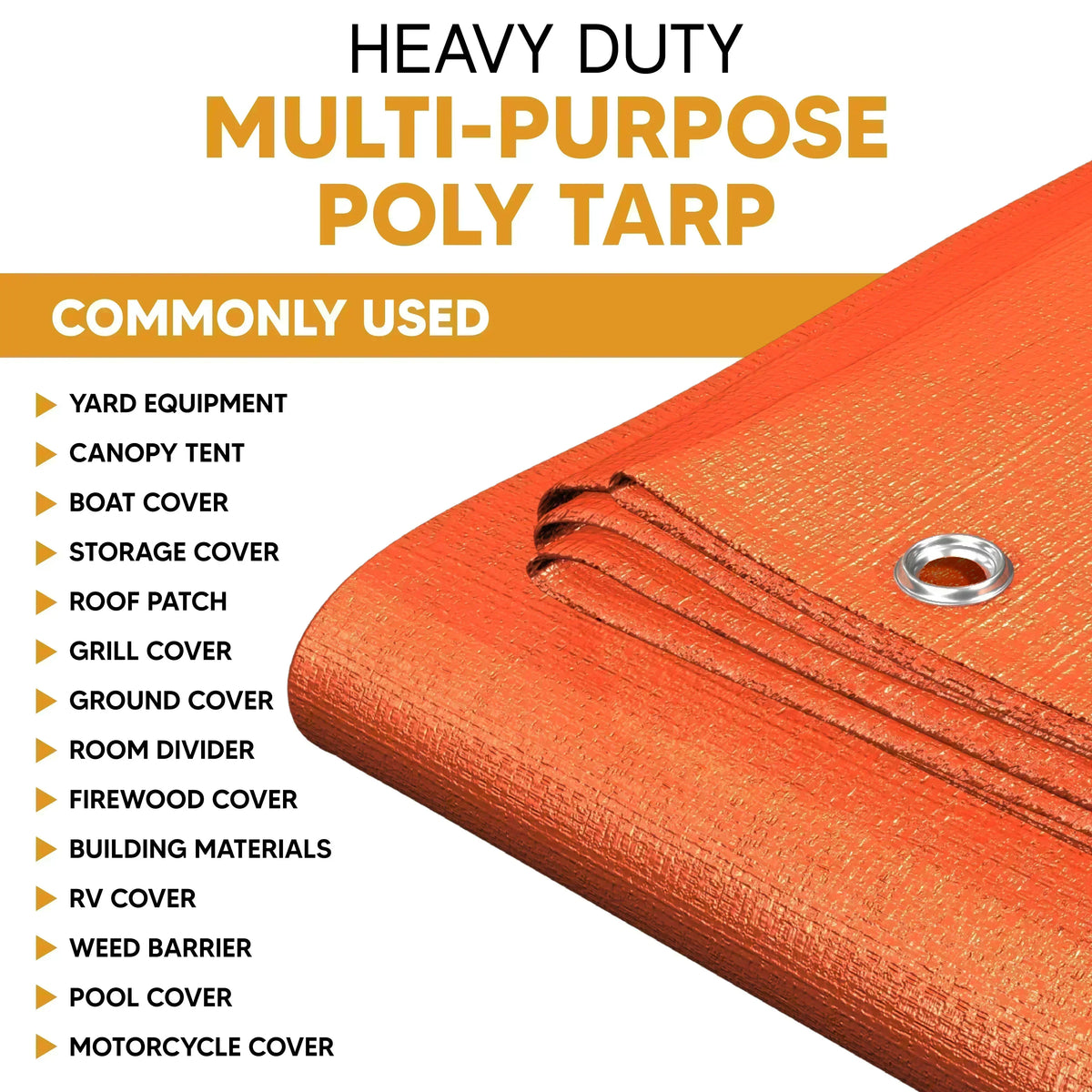 Orange Poly Tarp 30' x 40'