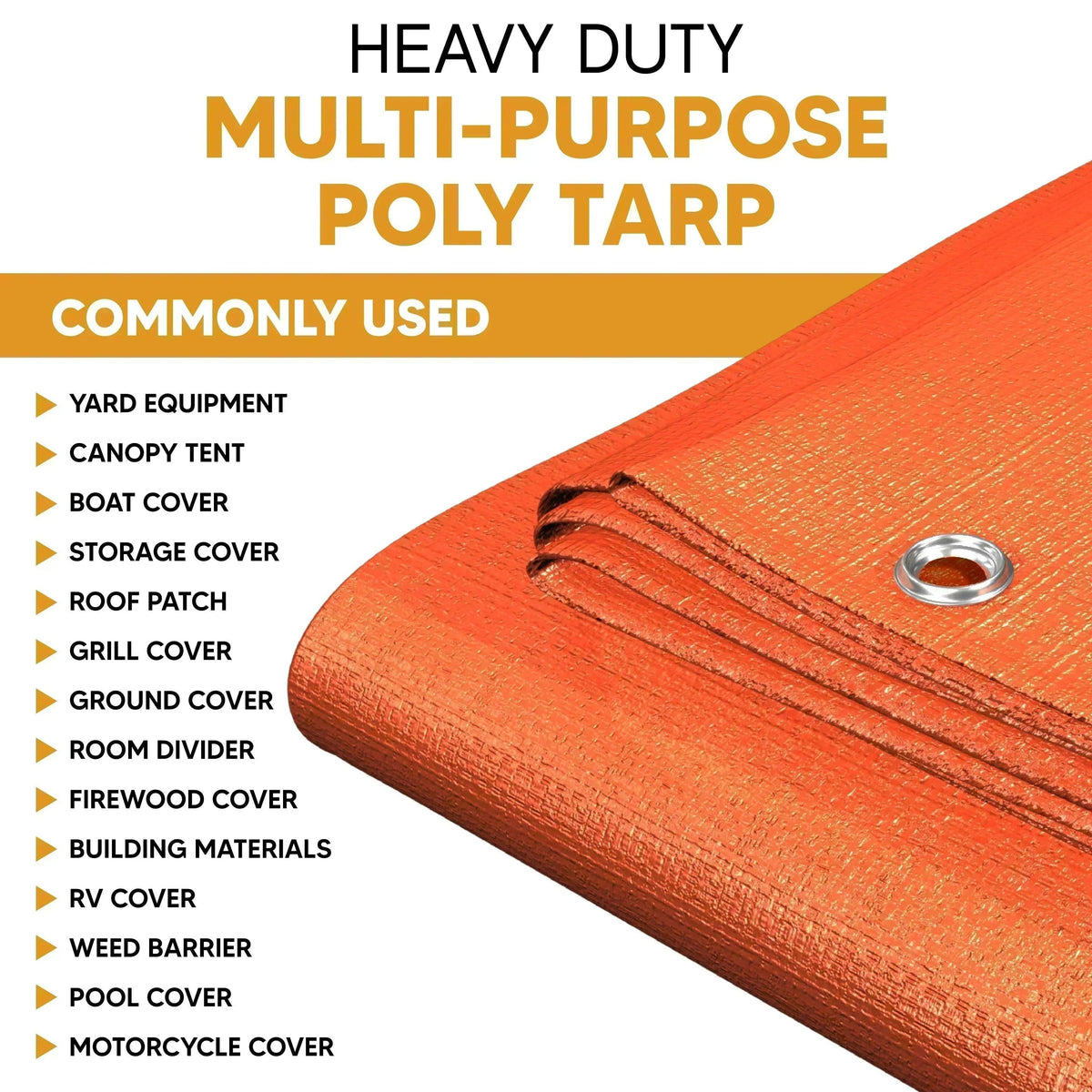 Orange Poly Tarp 20' x 40' - Case of 1